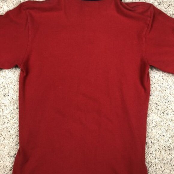 POLO JEANS CO RALPH LAUREN VTG 90s Adult Polo Shirt Medium Red Casual Spell Out - Picture 7 of 7